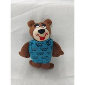 Vintage Sugar Bear Cereal Mini Plush Bear Promotional Collectable Sugar Crisp 4"